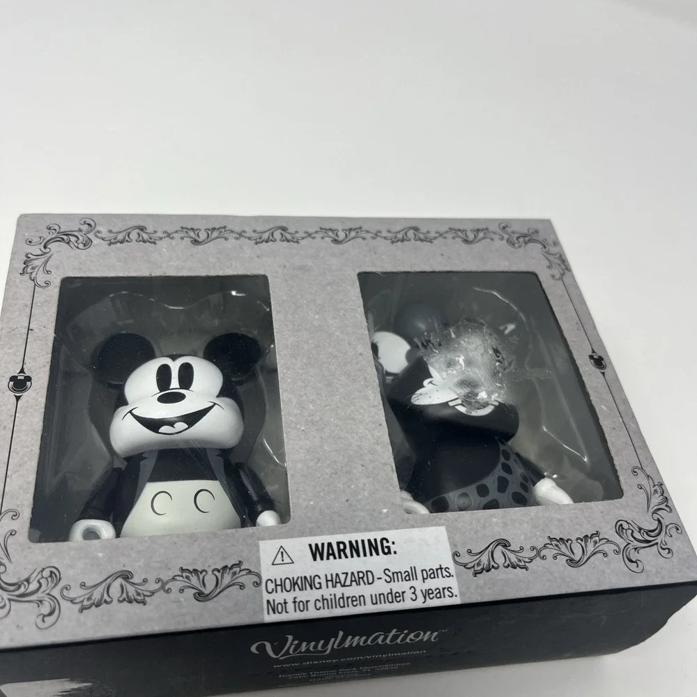 Disney Mickey & Goofy Orphan's Benefit 1934 Black White Vinylmation Set LE 2500